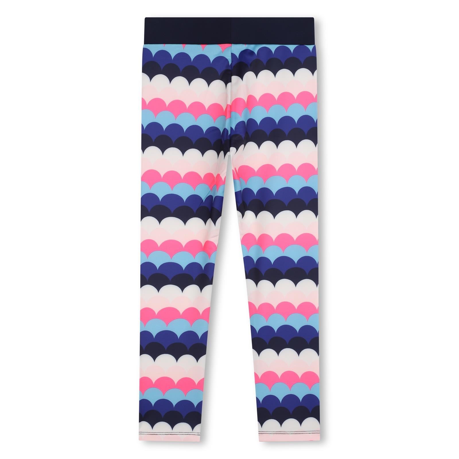 Billieblush Navy Blue Pink & White Mermaid Pattern Gym Legging Set