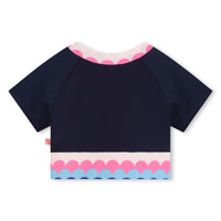 Billieblush Navy Blue Pink & White Mermaid Pattern Gym Legging Set