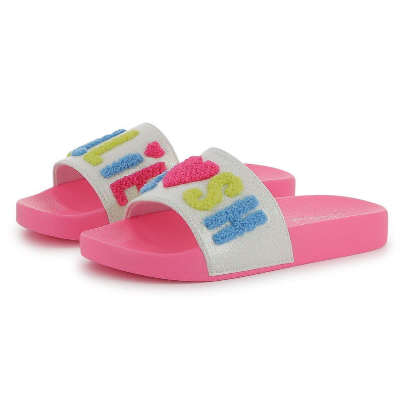 SS25 Billieblush Pink Multicoloured Logo Sliders