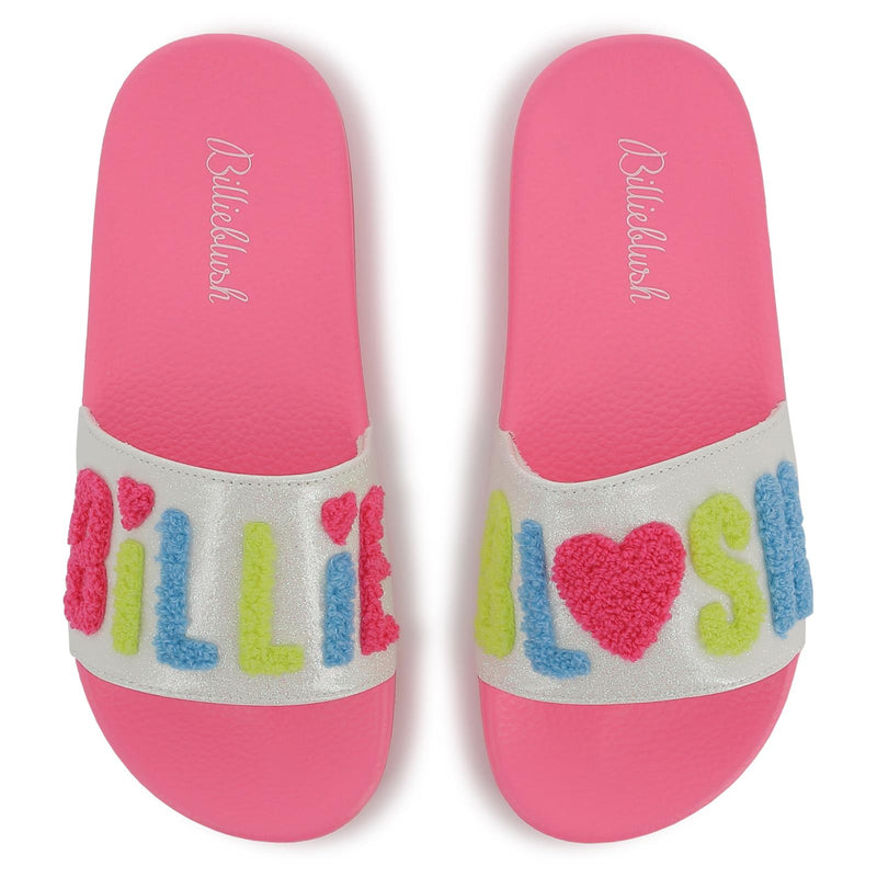 SS25 Billieblush Pink Multicoloured Logo Sliders