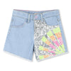 SS25 Billieblush Multicoloured Three Piece Sequin Denim Shorts Set