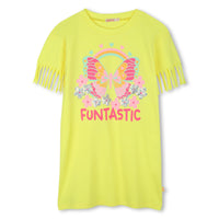 SS25 Billieblush Yellow 'Funtastic' Butterfly Sequin Fringe Dress
