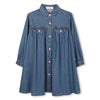 AW25 Billieblush Blue Denim 'Power' Fringe Dress