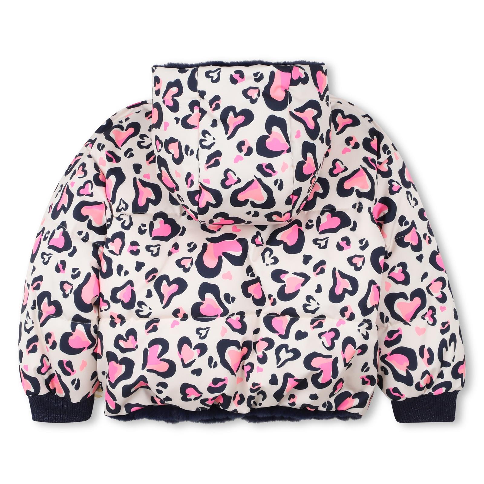 PREORDER AW25 Billieblush Pink & Navy Leopard Print Faux Fur Reversible Coat