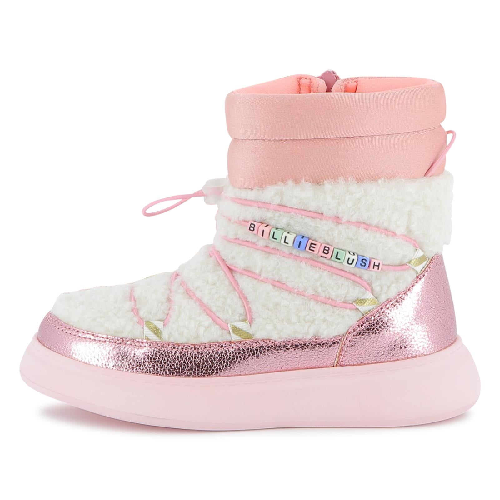 PREORDER AW25 Billieblush Pink & White Logo Boots