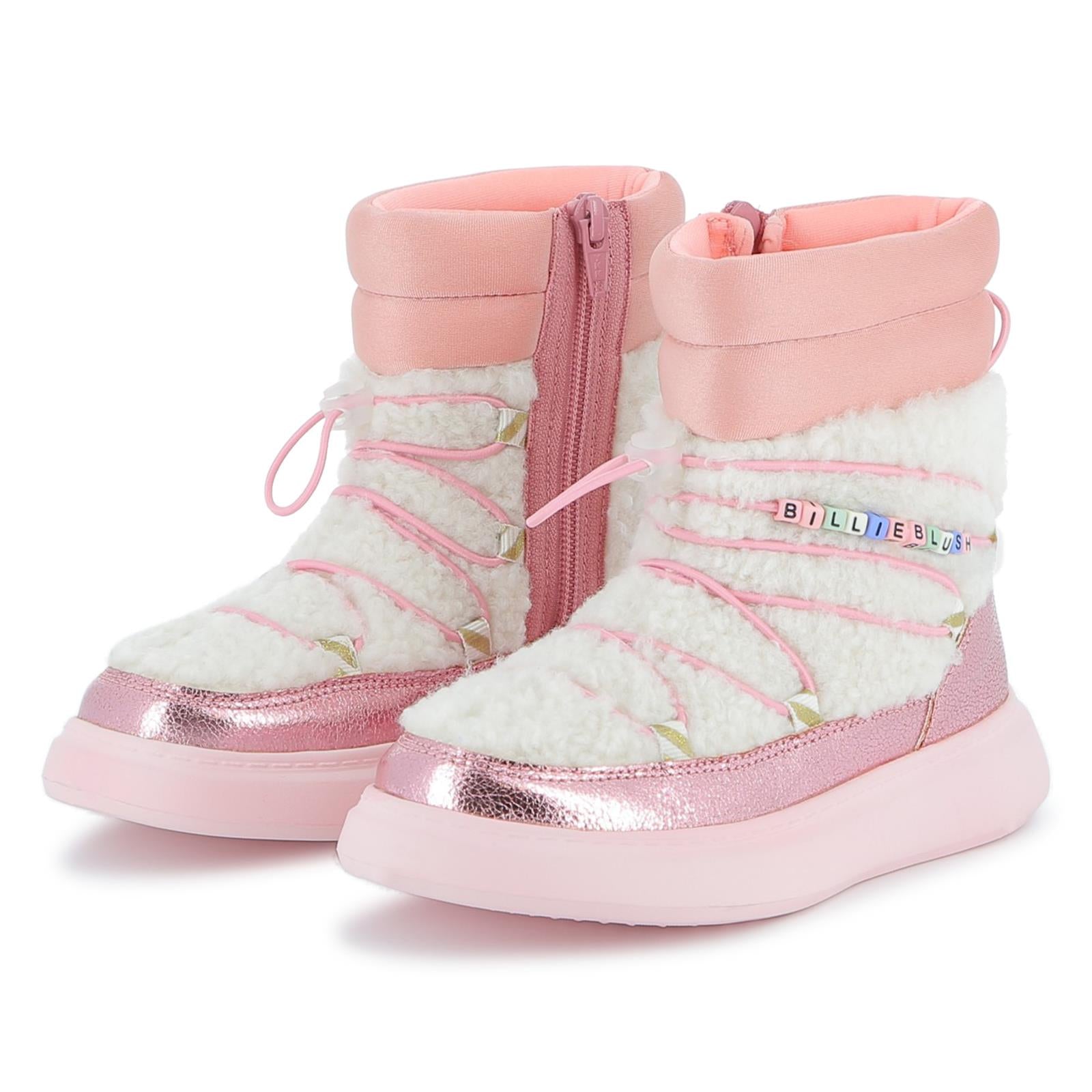 PREORDER AW25 Billieblush Pink & White Logo Boots