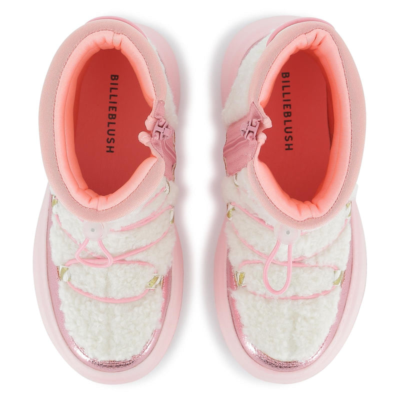 PREORDER AW25 Billieblush Pink & White Logo Boots