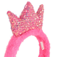 PREORDER AW25 Billieblush Pink Sequin Crown Ear Muffs