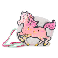 PREORDER AW25 Billieblush Pink & White Faux Fur Horse Bag