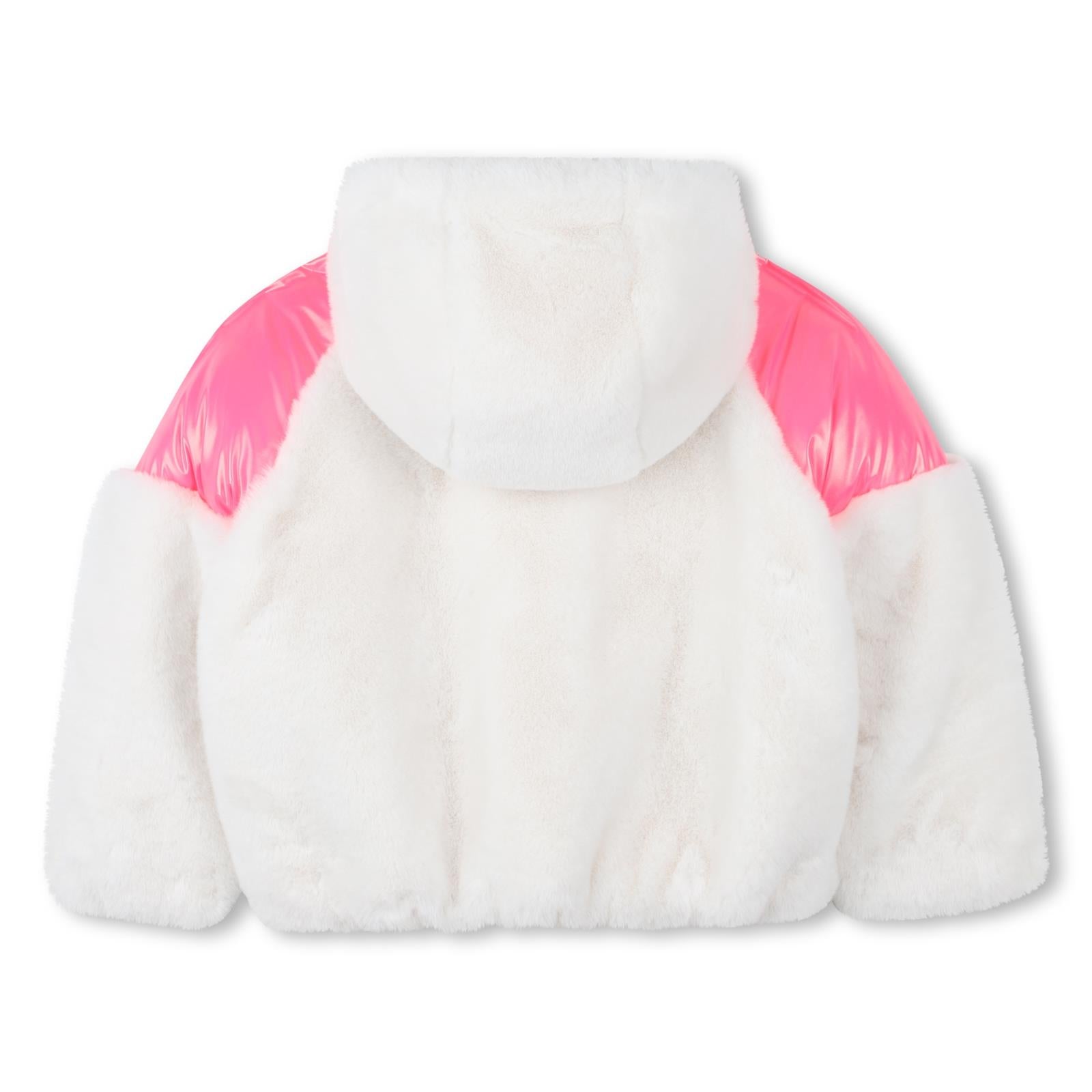 PREORDER AW25 Billieblush White & Pink Faux Fur Coat