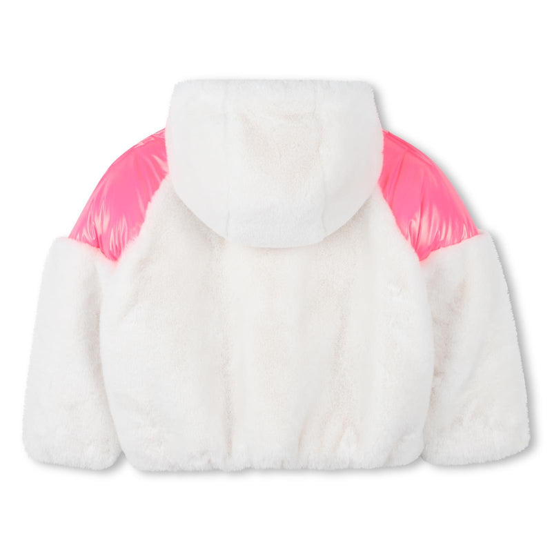 PREORDER AW25 Billieblush White & Pink Faux Fur Coat