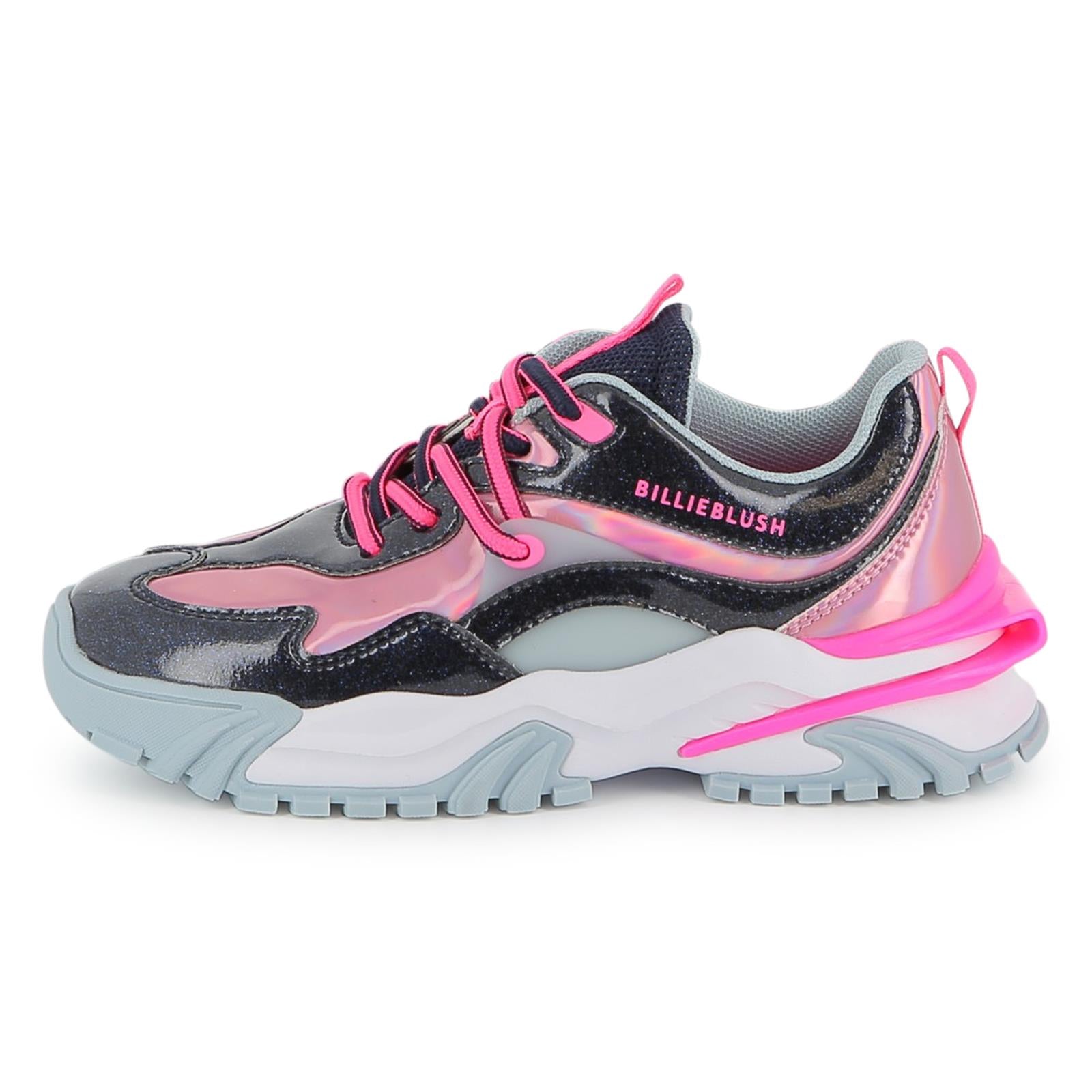 PREORDER AW25 Billieblush Grey & Pink Logo Trainers