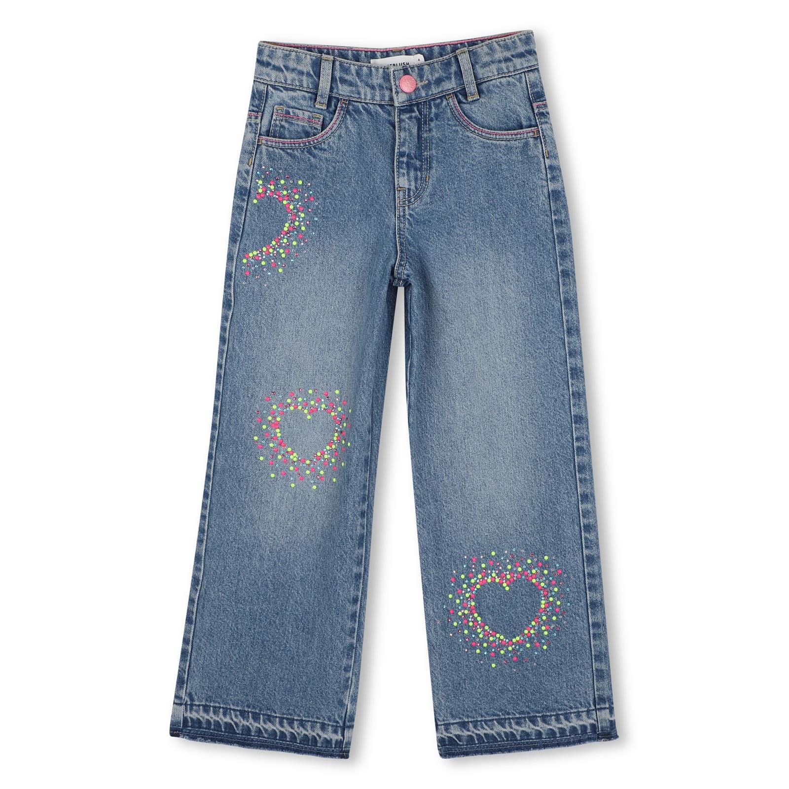 Billieblush Girls Blue Denim Heart Jeans