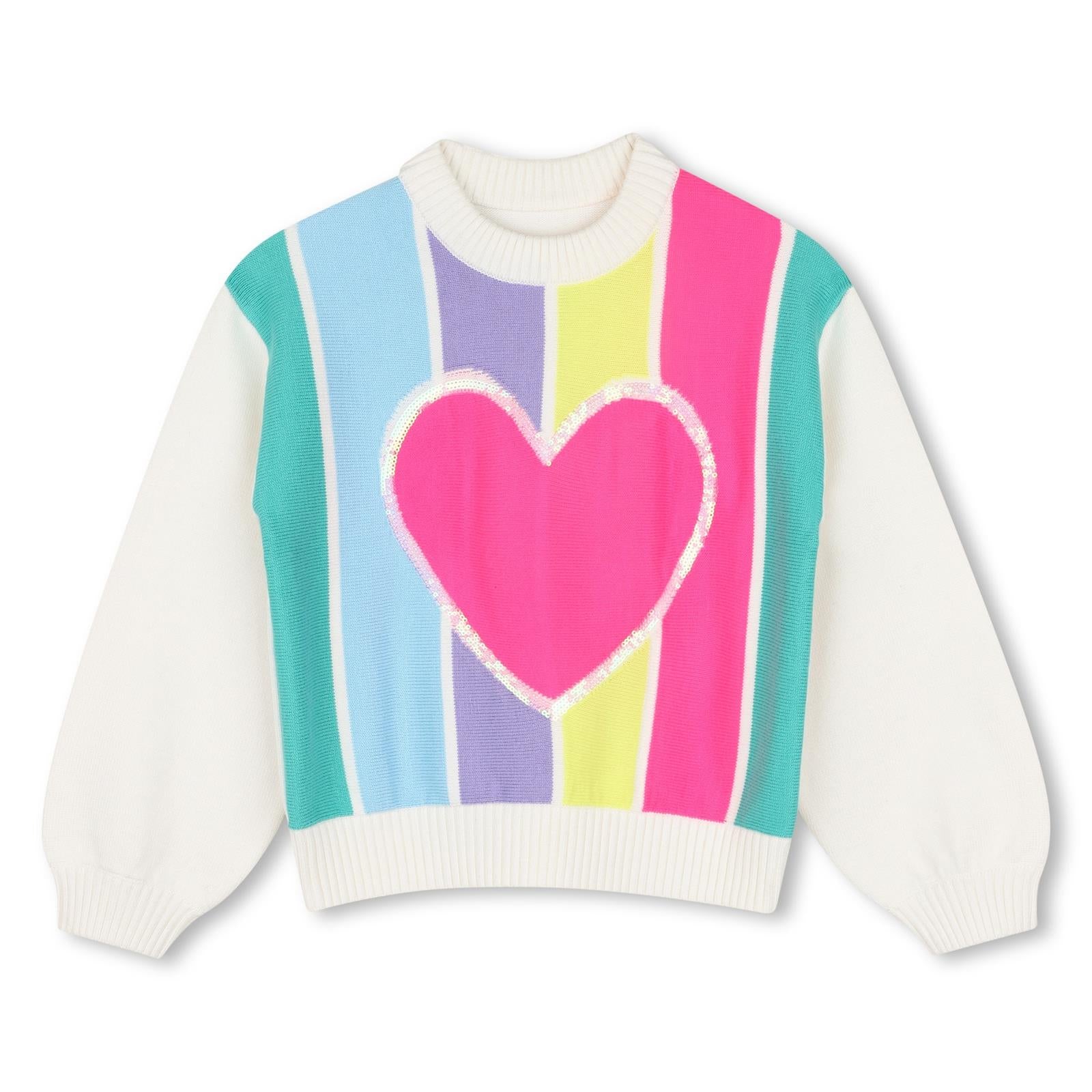 Billieblush Girls Multicoloured Heart Jumper