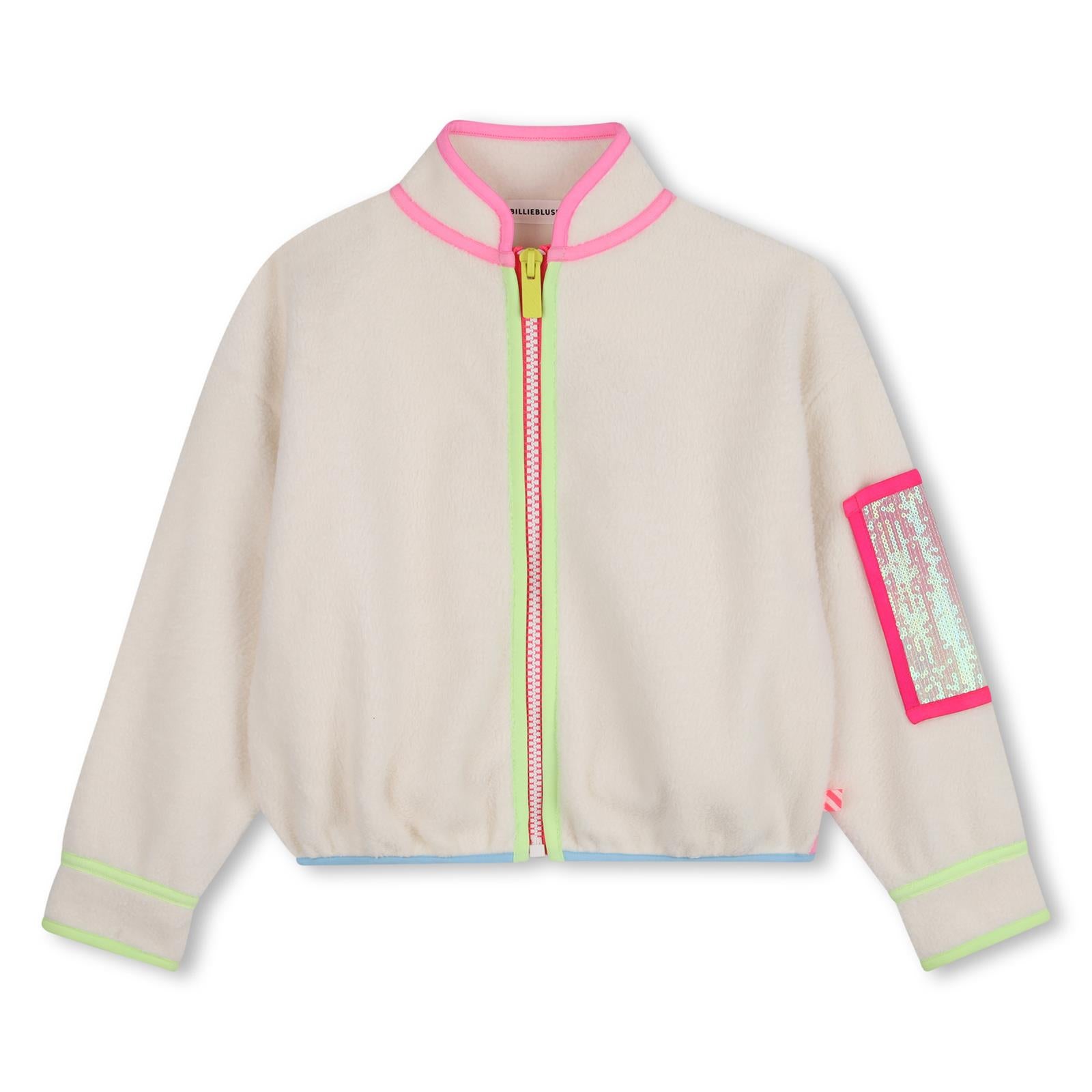 Billieblush Girls Cream Fleece Jacket