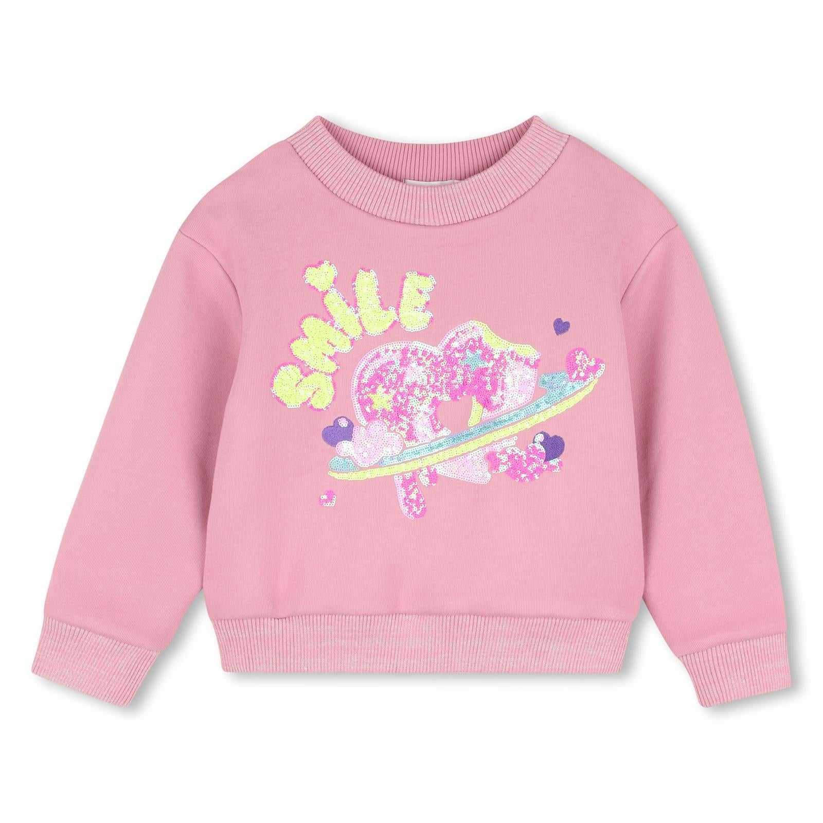 Billieblush Girls Pink Sequin Sweatshirt