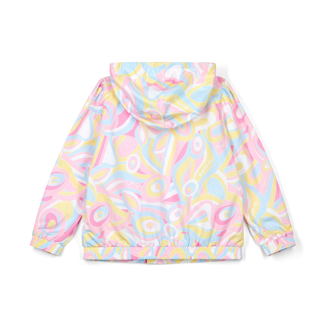 SS25 Bonini FUTURE Multicoloured Swirl Print Hooded Jacket