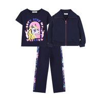 AW25 Billieblush Navy Blue 'Don't Stop My Dream 'Three Piece Sequin Tracksuit Set