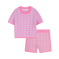 SS26 Billieblush Pink & Yellow Knit Shorts Set