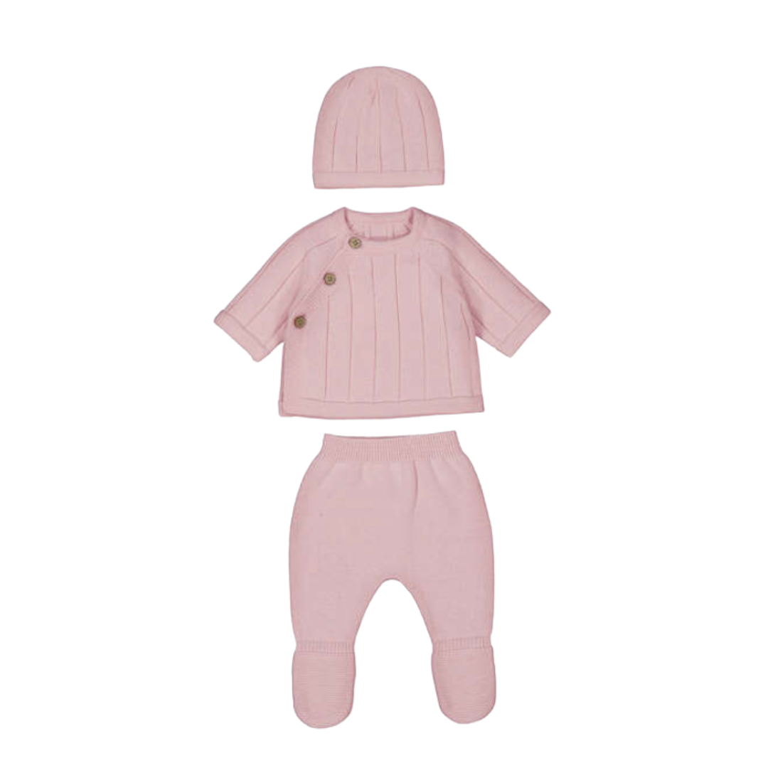 Mayoral Girls Pink Two Piece Set With Hat