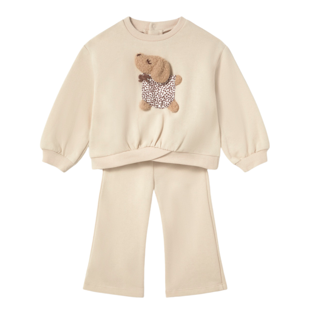 Mayoral Girls Beige Dog Tracksuit