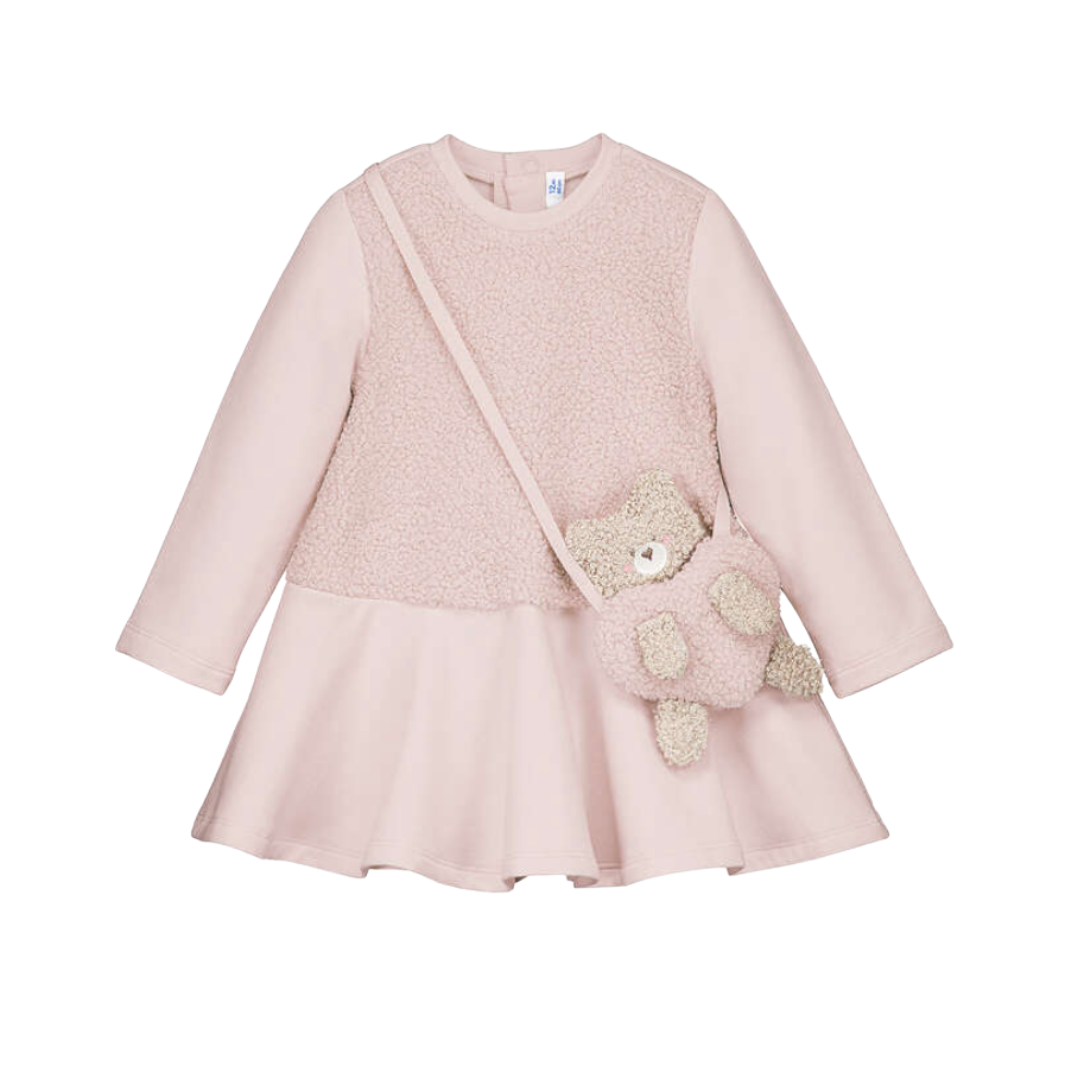 Mayoral Girls Pink Teddy Handbag Dress