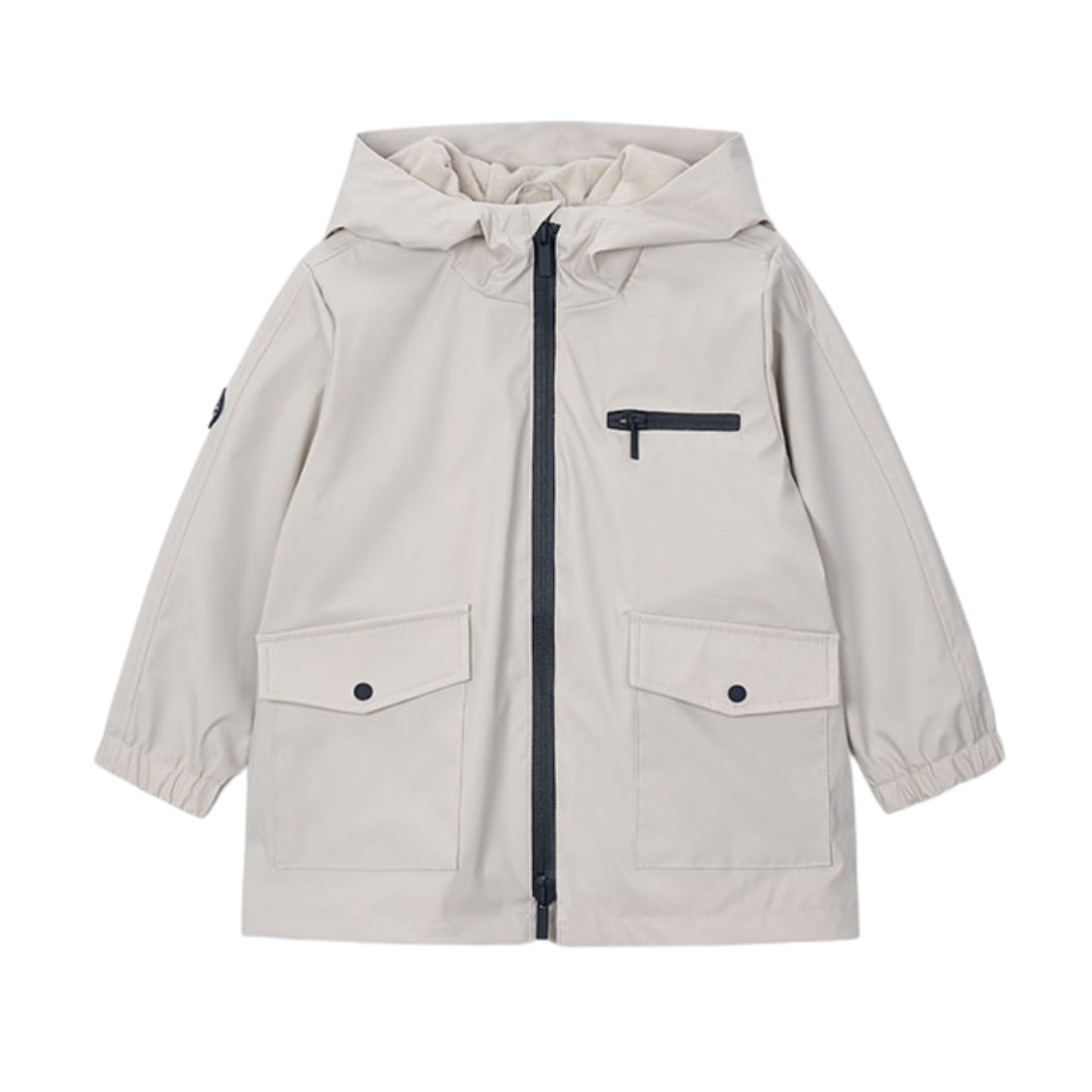 Mayoral Boys Cream Raincoat