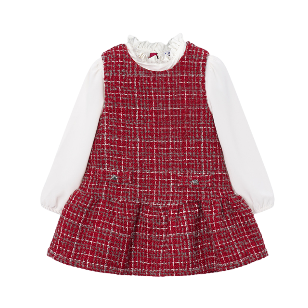 Mayoral Girls Red Pinafore Dress