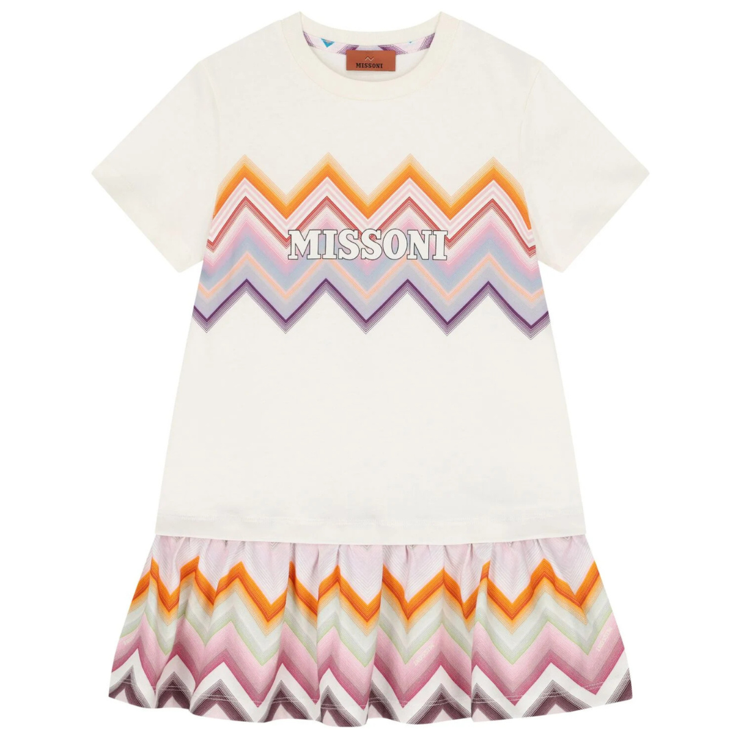 Missoni Girls Multicoloured Chevron Dress