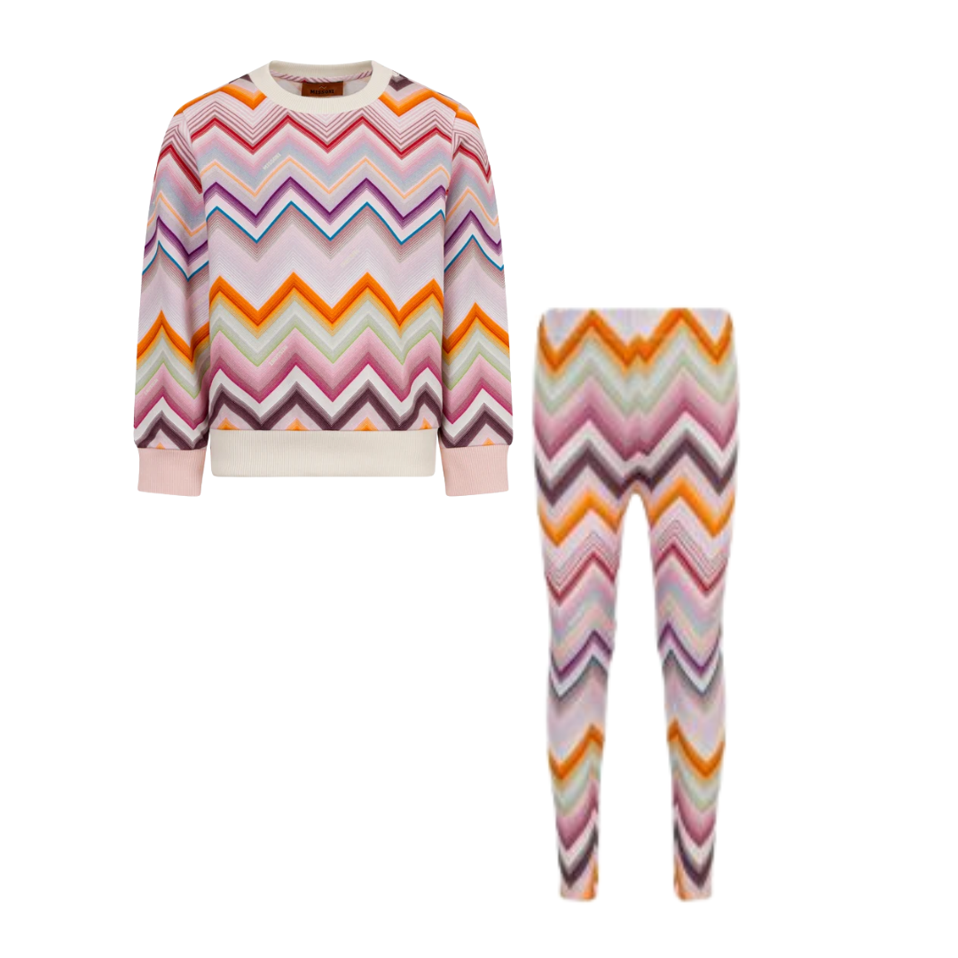 Missoni Girls Multicoloured Chevron Leggings Set