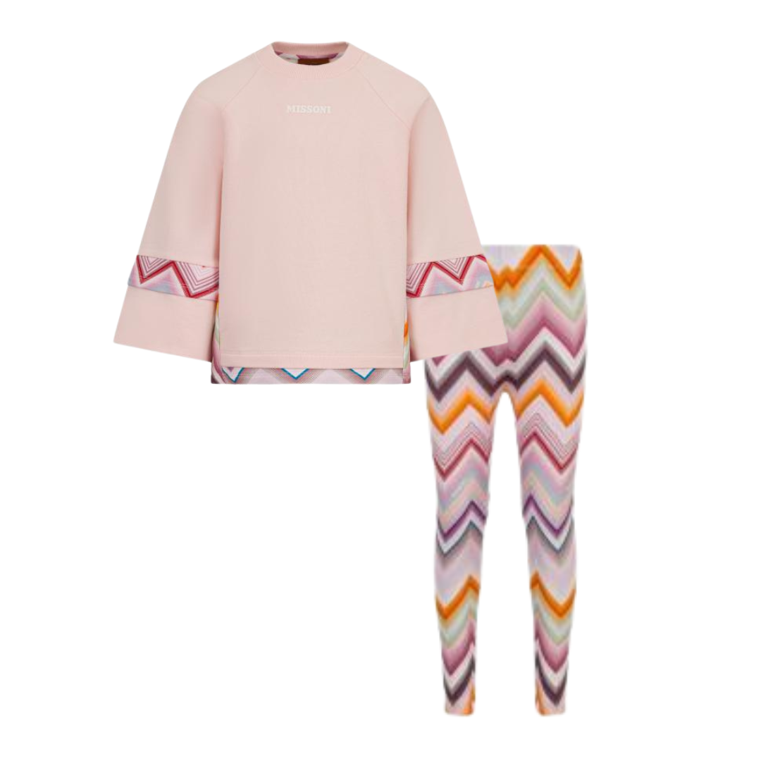 Missoni Girls Multicoloured Chevron Leggings Set