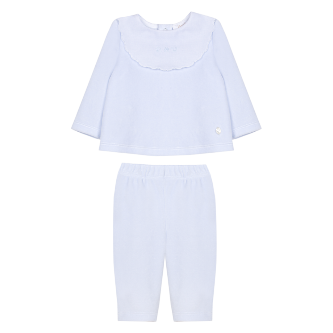 Patachou Boys Blue Velour Trousers Set