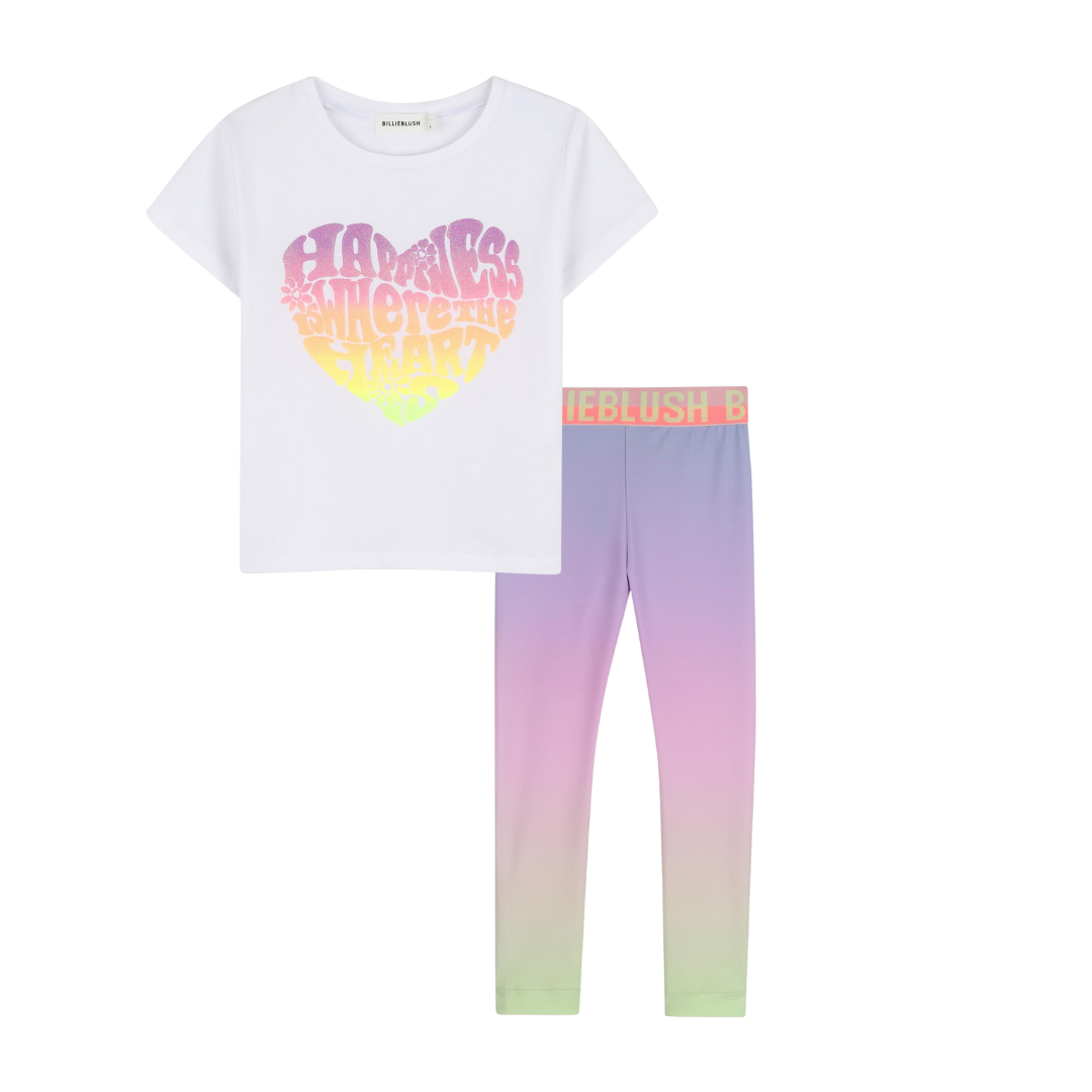 SS26 Billieblush Purple Ombre Heart Leggings Set