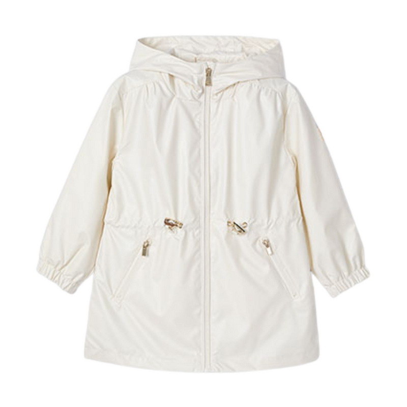 SS25 Mayoral Ivory Hooded Windbreaker Jacket