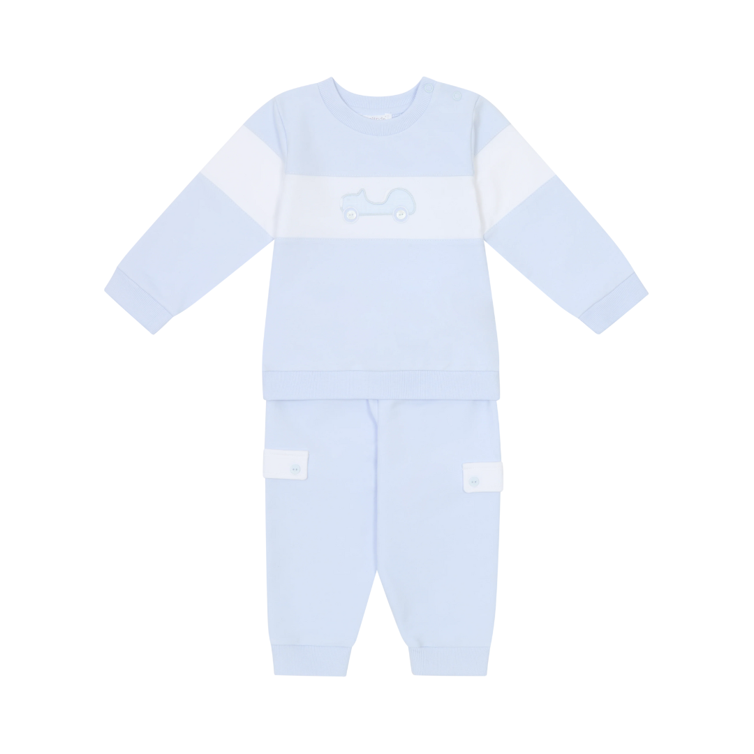 SS25 Deolinda Blue & White Car Tracksuit