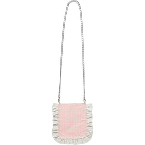 AW23 ADee ANNIE Pink Houndstooth Frill Bag