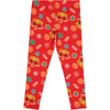 AW23 ADee CASSANDRA Red White & Gold Crown Jewels Print Bow Frill Leggings Set