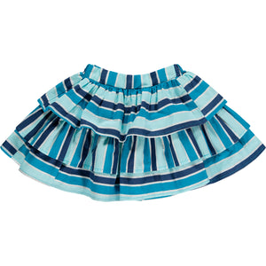AW23 ADee DELILAH Teal Striped Frill Skirt Set