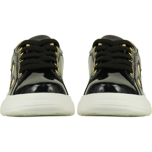 AW23 ADee QUEENY Black & Gold Chunky Heart Trainers