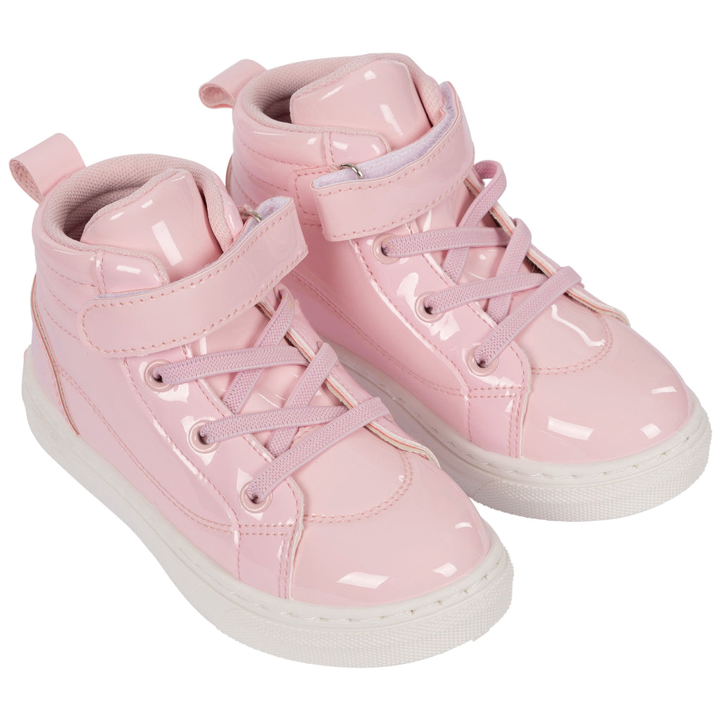 AW23 ADee GLITZY Pink High Top Trainers