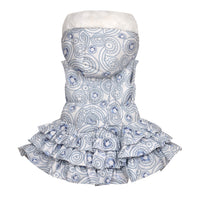 ADee PENNY Snow White Diamond Print Gilet