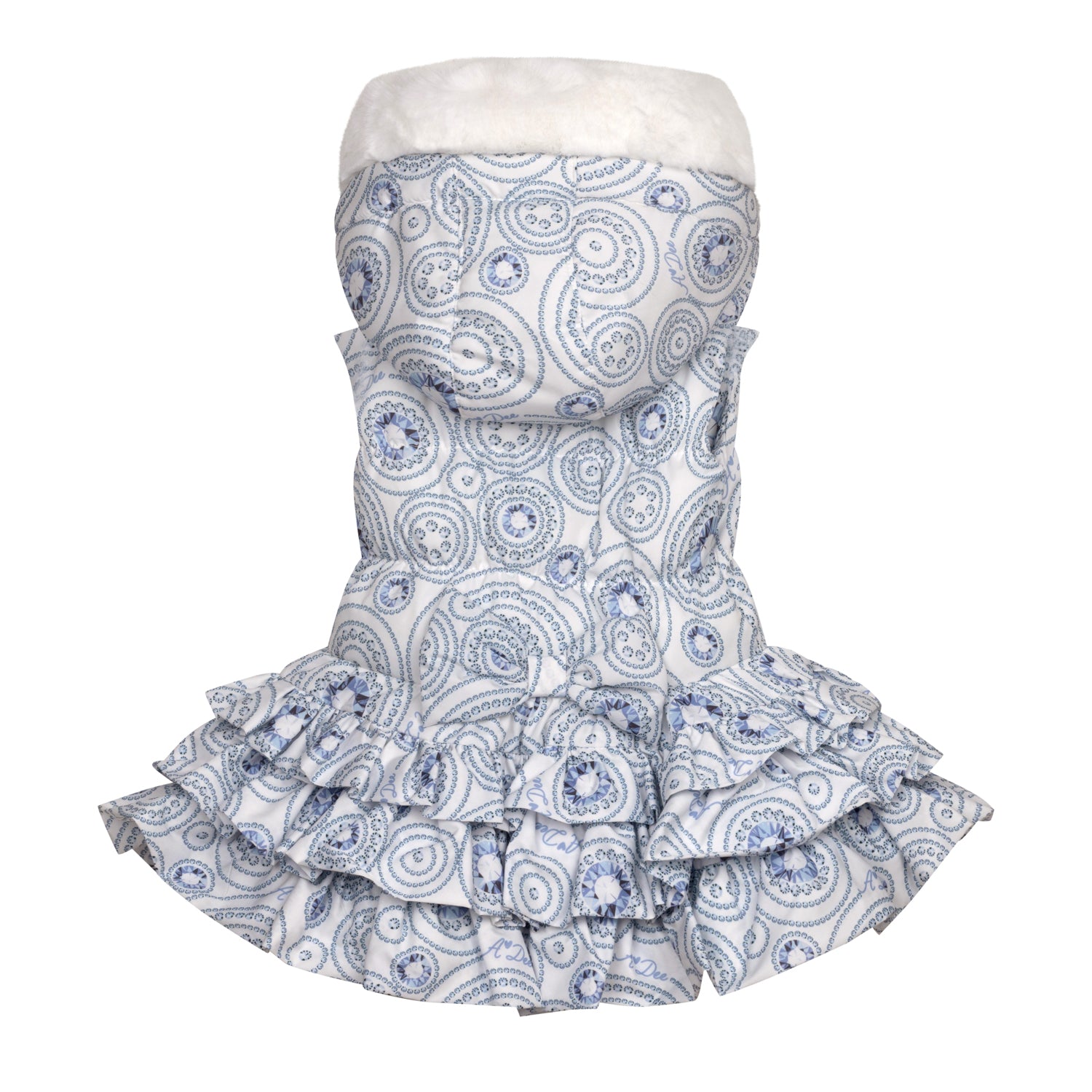 ADee PENNY Snow White Diamond Print Gilet