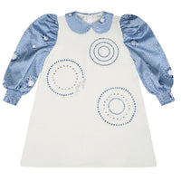 ADee PRYA Snow White Satin Printed Dress