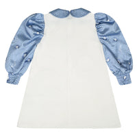 ADee PRYA Snow White Satin Printed Dress