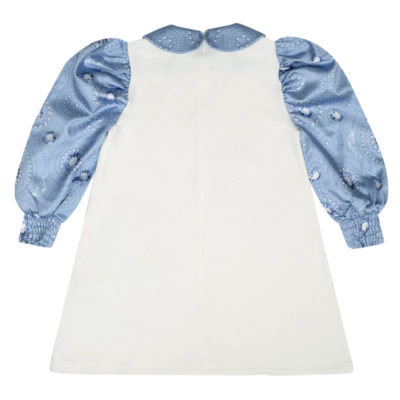 ADee PRYA Snow White Satin Printed Dress