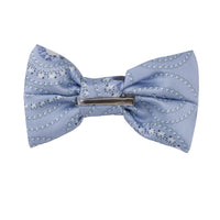 ADee PIPPY Iced Blue Diamond Print Bow Hair Clip