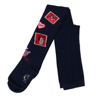 ADee REMI Navy Blue Envelope Print Tights