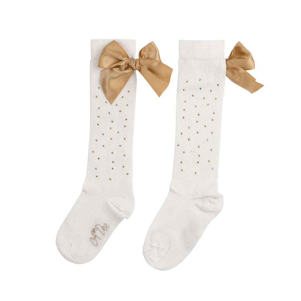 AW24 ADee RAE Snow White Diamanté Knee High Socks