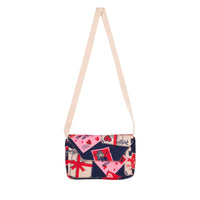 ADee ROSSLYN Navy Blue Envelope Print Bag