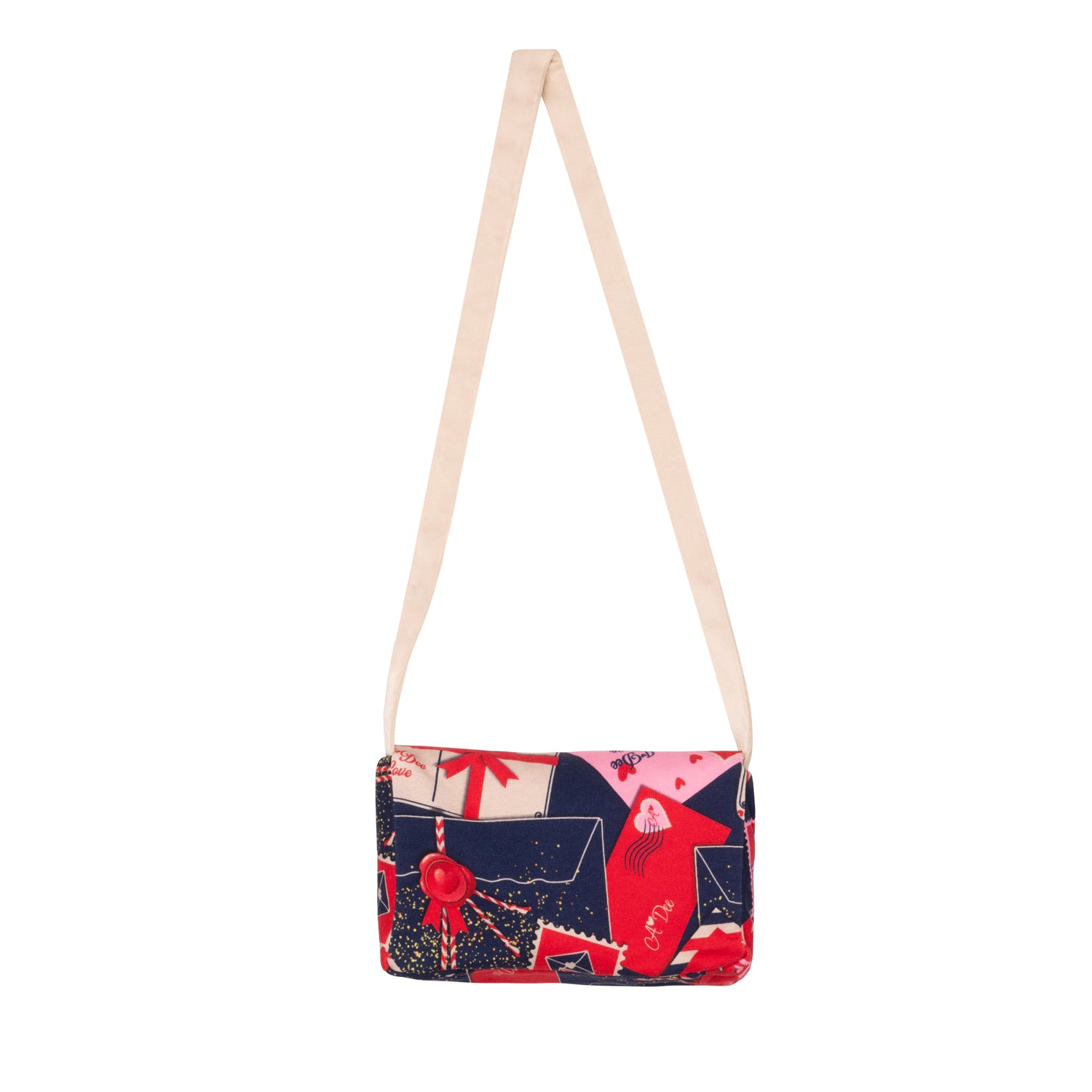 ADee ROSSLYN Navy Blue Envelope Print Bag